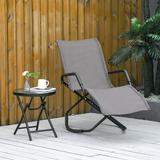 Freeport Park® Outdoor Hepp Rocking Metal Chair in Gray | 34.75 H x 23.5 W x 59.75 D in | Wayfair 3B6FFF2E28A34F549E08AC8BD408CAE1