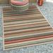 63 x 0.3 in Area Rug - Sand & Stable™ Dimesford Striped Beige/Green/Red Indoor/Outdoor Area Rug Polypropylene | 63 W x 0.3 D in | Wayfair