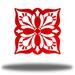 Dakota Fields Blossom Mandala Wall Décor Metal in Red/White | 36 H x 36 W x 0.06 D in | Wayfair 2EBA88ACC8104C249CC6D2914295FFA3