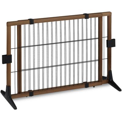 Relaxdays - Absperrgitter, ausziehbares Türschutzgitter, ohne Bohren, mit Füßen, HxB: 71x107-172