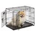 iCrate Double Door Folding Dog Crate, 22" L X 13" W X 16" H, X-Small, Black