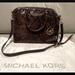 Michael Kors Bags | Michael Kors Large Bedford Top Zip Python Embossed Brown Leather Bag | Color: Brown/Tan | Size: Os