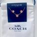 Coach Jewelry | Coach Rose Gold Halo Necklace & Tea Rose Earrings | Color: Gold | Size: Os