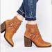 Free People Shoes | Free People Carrera Brown Leather Zip-Up Ankle Boots Womens 7 New | Color: Brown | Size: 7