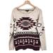 American Eagle Outfitters Sweaters | American Eagle Outfitters Aeo Wool Blend Sweater Beige Southwest Boho M Women's | Color: Cream/Red | Size: M