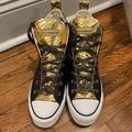 Converse Shoes | Black & Gold Platform Python Converse | Color: Black/Gold | Size: 40