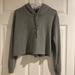 Brandy Melville Tops | Brandy Melville Cropped Sweatshirt Hoodie. One Size | Color: Gray | Size: One Size