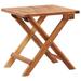 Longshore Tides Folding Patio Coffee Table 15.7"x15.7"x15.7" Solid Acacia Wood in Brown/White | 15.7 H x 15.7 W x 15.7 D in | Wayfair