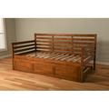 Lark Manor™ Alhamdi Twin Solid Wood Daybed Frame w/ Trundle Wood in Brown | 38 H x 43 W x 80 D in | Wayfair 6AB6A9AA7A7F4A069B40A42296C9270A