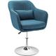 Fauteuil lounge design grand confort coussins lombaires hauteur réglable pivotant 360° piètement