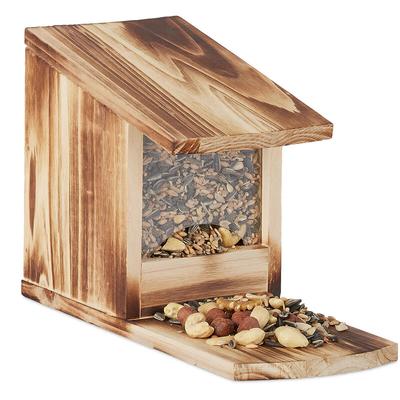 Eichhörnchen Futterhaus, Futterkasten für Eichhörnchen, zum Aufstellen, Holz, hbt: 17,5 x 12 x 25 Image