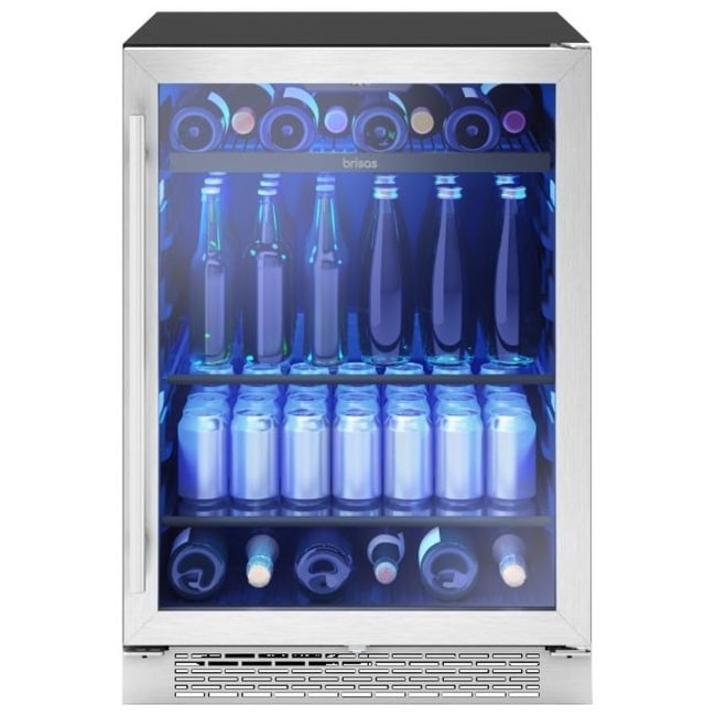 Zephyr 24 Inch Wide 8 Bottle Capacity 112 Can Capacity Beverage Center
