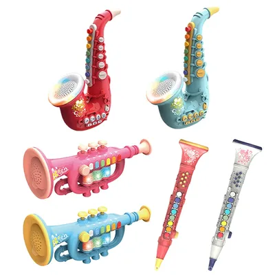 Mini saxophone avec lumière et son pour les tout-petits jouet musical pour les tout-petits les