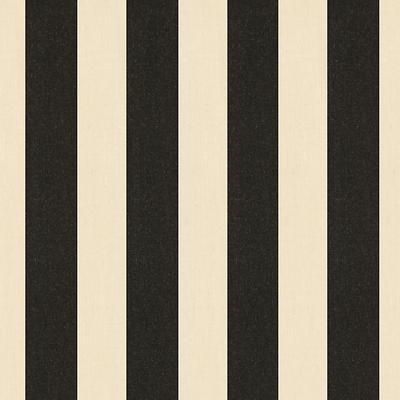 Canopy Stripe Black/Sand Sunbrella Performance Fabric by the Yard - Ballard Designs