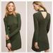 Anthropologie Dresses | Hutch Anthropologie Green Black Striped Knit Shift Dress Size S Mock Neck | Color: Black/Green | Size: S