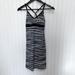 Athleta Dresses | Athleta Shorebreak Swim Grey & Black Stripe Print Dress Size Xxs | Color: Black/Gray | Size: Xxs