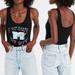 American Eagle Outfitters Tops | American Eagle Mtv Graphic Stretch Cotton Bodysuit S & M | Color: Black | Size: Various
