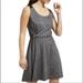 Athleta Dresses | Athleta “Sweet Saturday” Gray Space Dye Faux Wrap Dress Small | Color: Black/Gray | Size: S