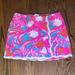 Lilly Pulitzer Skirts | Lilly Pulitzer Mini Skort Pink Blue Orange Sz 2 | Color: Blue/Pink | Size: 2