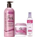 Lusters Pink CARE PACK - Oil Moisturizer Hair Lotion 941ml, GroComplex Hairdress 170g/6oz plus Lusters Pink Glosser 236ml/8oz