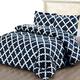 ComfyWell Double Duvet -Printed Comforter Bedspreads, Coverlets & Sets, 2 Pillowcases Warm and Anti Allergy All Season Coverless Duvet, Throws For Bed. (Double (200x200cm), Navy Blue)