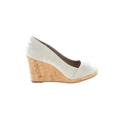 TOMS Wedges: White Shoes - Size 7