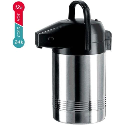 EMSA President Thermosflasche 2 l Schwarz, Edelstahl