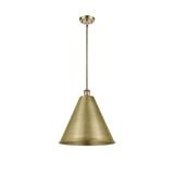 Innovations Lighting Bruno Marashlian Ballston Cone 16 Inch Large Pendant - 516-1S-AB-MBC-16-AB-LED