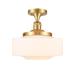 Innovations Lighting Bruno Marashlian Bridgeton 12 Inch 1 Light Semi Flush Mount - 517-1CH-PC-G694-12