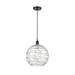 Innovations Lighting Bruno Marashlian Athens Deco Swirl 12 Inch Mini Pendant - 616-1P-BK-G1213-12-LED