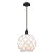 Innovations Lighting Bruno Marashlian Farmhouse Rope 10 Inch Mini Pendant - 616-1P-SG-G122-10RW