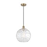 Innovations Lighting Bruno Marashlian Athens Water Glass 12 Inch Mini Pendant - 516-1P-BK-G1215-12