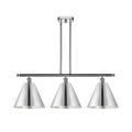 Innovations Lighting Bruno Marashlian Ballston Cone 38 Inch 3 Light Linear Suspension Light - 516-3I-PC-MBC-12-PC-LED