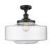 Innovations Lighting Bruno Marashlian Bridgeton 11 Inch 1 Light Semi Flush Mount - 517-1CH-BK-G692-16-LED