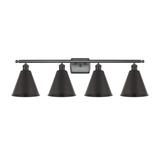 Innovations Lighting Bruno Marashlian Ballston Cone 38 Inch 4 Light Bath Vanity Light - 516-4W-BK-MBC-8-BK-LED