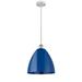 Innovations Lighting Bruno Marashlian Plymouth Dome 12 Inch Mini Pendant - 516-1P-WPC-MBD-12-BL-LED