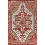 Ivory/ Red/ Green Heriz Serapi Turkish Area Rug Wool Hand-knotted - 9'10" x 12'11"