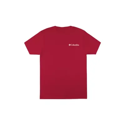 Columbia Mountain Red Snowy Mountain Graphic T-Shirt