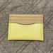 Coach Accessories | Coach Leather Card Case | Color: Cream/Yellow | Size: Os