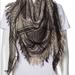 Gucci Accessories | Gucci Wool Scarf Metallic & Natural Gg Logo Featuring Fringe Edges | Color: Brown/Gray | Size: Os