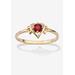 Women's Yellow Gold-Plated Simulated Birthstone Ring by PalmBeach Jewelry in July (Size 5)