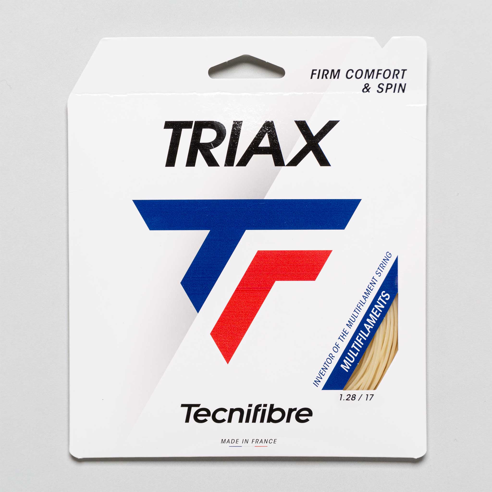 Tecnifibre Triax 17 1.28 Tennis String Packages Natural