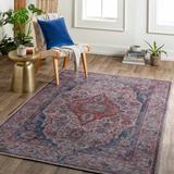 Osmaneli 2'7" x 10' Traditional Washable Updated Traditional Natural Gray/Dark Purple/Walnut/Dark Gray/Multi Brown/Off White/Blue/Rust/Navy/Plum Washable Runner - Hauteloom