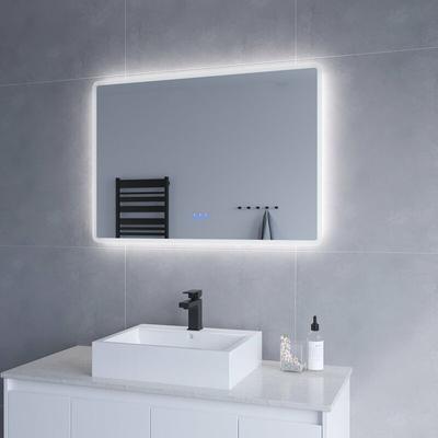 Aquabatos - Badezimmerspiegel Wandspiegel mit led Licht 100x70cm boras Typ c Touch Sensor Dimmbar