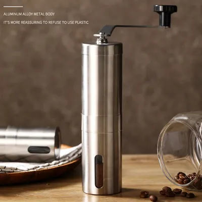 Moulin à café manuel pour machine à gaufrer française mini tasse K portative broyeur conique