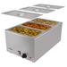 6 Qt. Stainless Steel Countertop Food Warmer, Soup Station, and Buffet Table Server with three Serving Sections