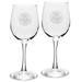 Kean University Cougars 12oz. 2-Piece Traditional White Wine Glass Set