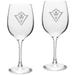 UNC Wilmington Seahawks 16oz. 2-Piece Traditional White Wine Glass Set
