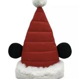 Disney Accessories | 2021 Disney Parks Mickey Mouse Quilted Santa Hat For Adults | Color: Brown | Size: Os