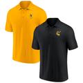 Men's Fanatics Branded Black/Gold Pittsburgh Steelers Home & Away Throwback 2-Pack Polo Set